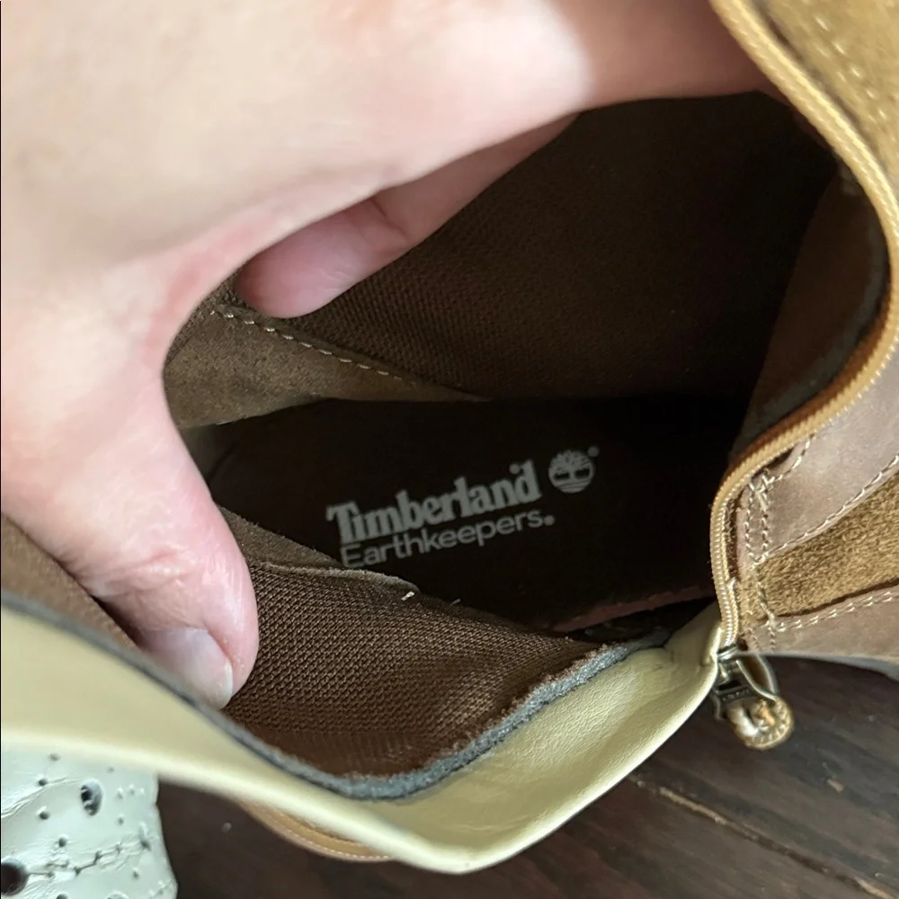 Timberland Girls Brown Leather Boots Size 6.5